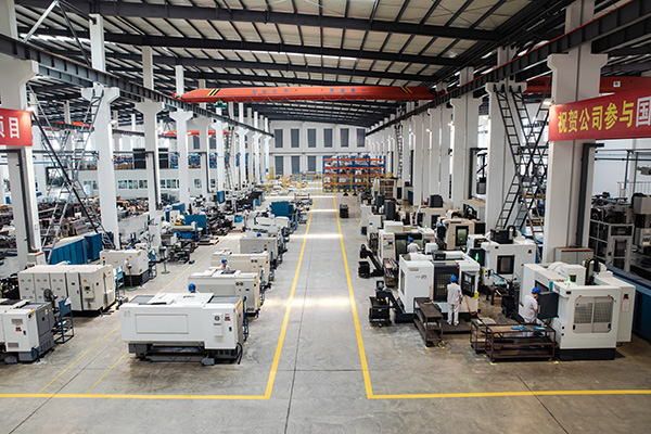 CNC machining center workshop